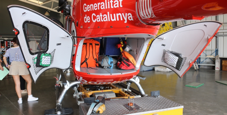 Interior de l'helicòpter medicalitzat/ ACN