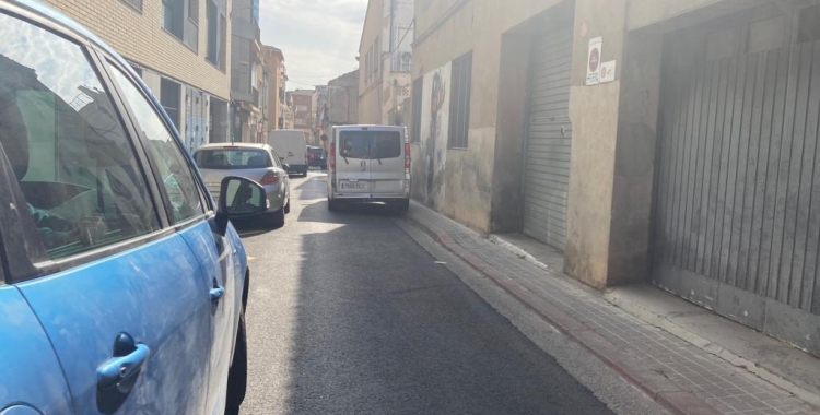 El carrer Sant Domènec abans de les reformes d'aquest divendres | Cedida