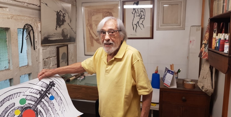 Jordi Roca, al seu estudi de La Creu Alta| Cedida 