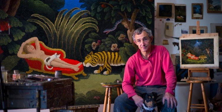 El pintor sabadellenc Ramiro Fernández Saus farà una visita guiada a la seva pictografia el proper dijous al Teatre Principal