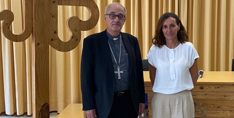 Martínez Reche amb el Bisbe del Vallès/ Cedida Càritas