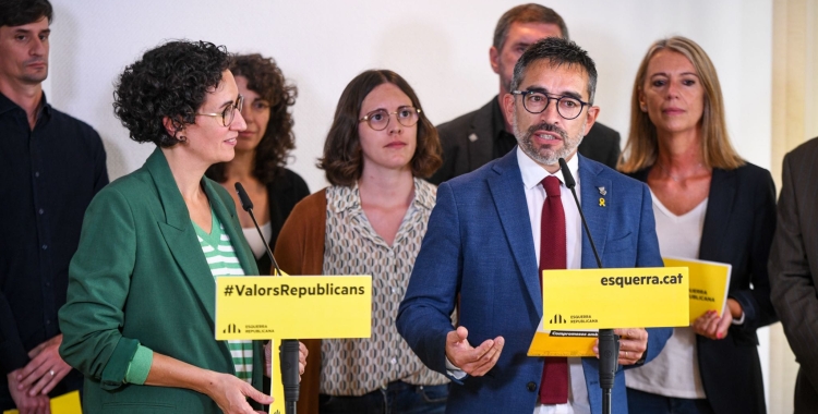 Gabriel Fernández, amb Marta Rovira, des de Ginebra/ ERC Sabadell