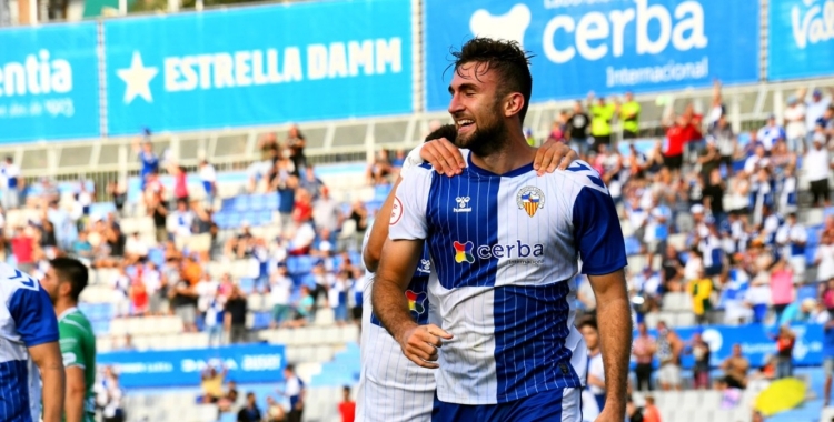 Sergi Garcia, celebrant l'1-0 d'ahir | CES