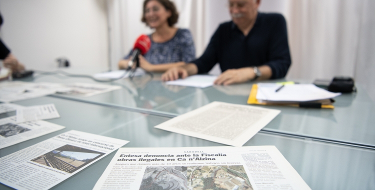 Virginia Domínguez i Isidre Soler a la roda de premsa d'avui | Roger Benet