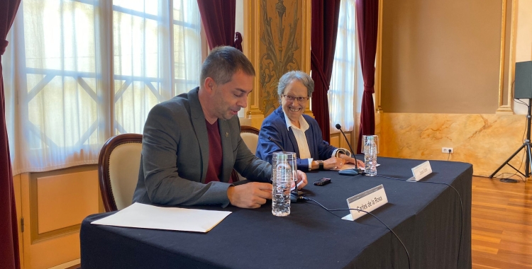 Carles de la Rosa i Joana Soler a la roda de premsa | Helena Molist