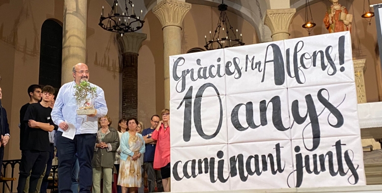 La parròquia de Sant Vicenç celebra el desè aniversari del rectorat de mossèn Alfons | Helena Molist 