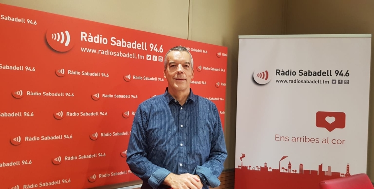 El president de l’entitat, Joan Carles Burgués a l'estudi 1