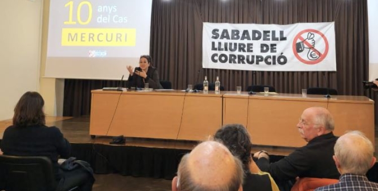 González va ser ahir a l'acte de Sabadell Lliure de Corrupció pel desè aniversari del Cas Mercuri | Cedida