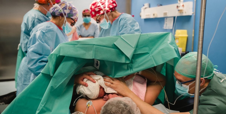 Una cesària respectada al Taulí/ Cedida Hospital de Sabadell