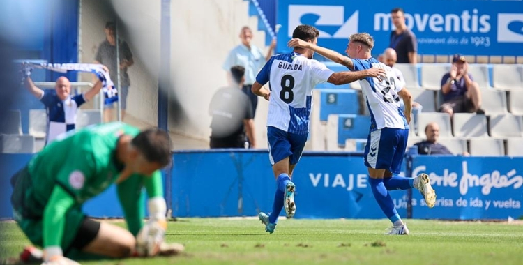 Gualda i Sala, celebrant un gol enguany | Sandra Dihör