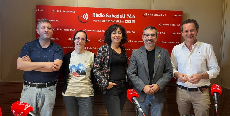 Els representants dels grups municipals a Ràdio Sabadell aquest matí | Mireia Sans