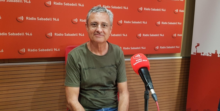 Francesc Pellicer, president de la fundació a l'estudi 1