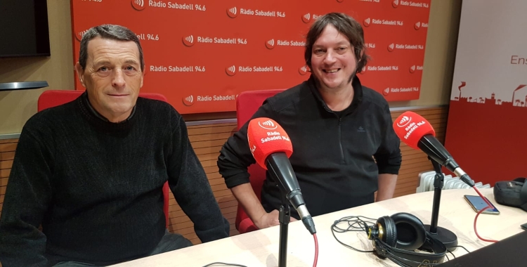  Christian Simelio, lloro de Can Capablanca i l'Albert Creus, lloro de l'Urpí avui a l'estudi 1 