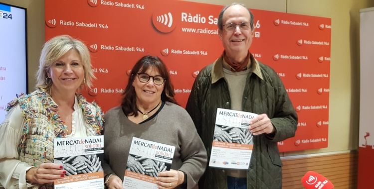 Josep M. Suàrez, president d'Atendis i Beli Marti i Montse Lorente d'Art en Viu