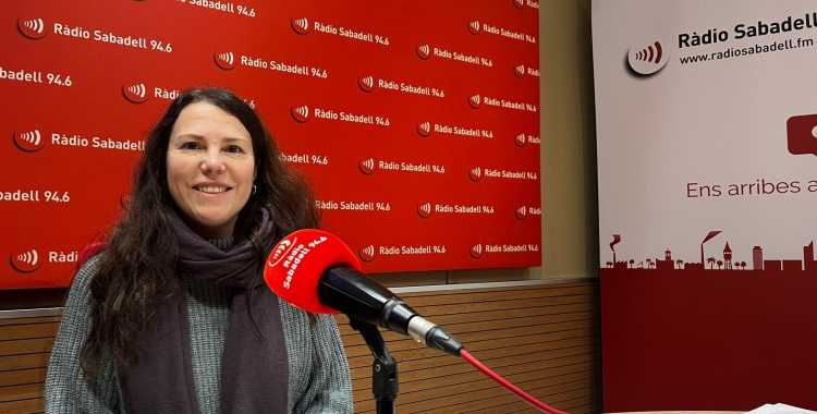 Eva Abellán als estudis de Ràdio Sabadell | Mireia Sans