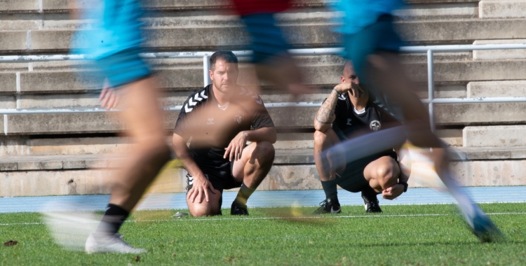 Miki Lladó, al costat de Gabri, en una imatge d'un entrenament | Roger Benet
