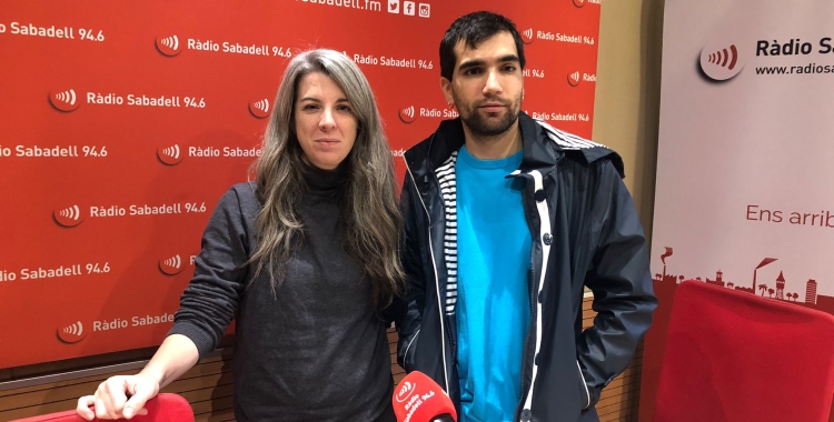 Núria Llorca, organitzadora certament Art Emergent i Gerard Torres Sanmartí