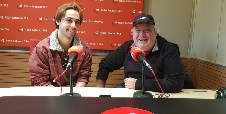  Marc Real, cantant de Feram i el músic LLongue a l'estudi 1 
