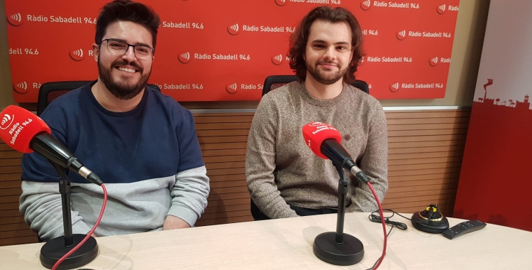 L' Alan i el Xavier, de l'empresa Adaptical, a l'estudi 1 de Ràdio Sabadell