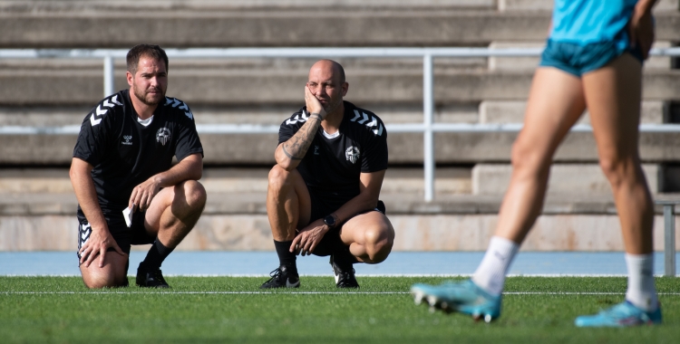 Miki Lladó i Gabri Garcia en un entrenament a Sant Oleguer | Roger Benet