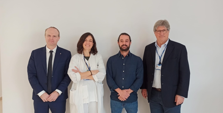 Albert Castellanos, Sol Fernández, Santiago Brandi i Lluís Blanch, director de l'I3PT | Pere Gallifa