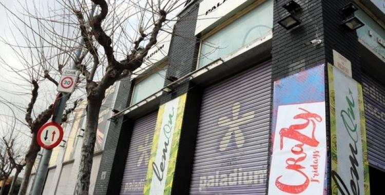 Exterior de la discoteca Paladium, tancada des de 2019 | ACN