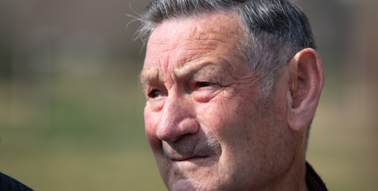 Antonio Martos, en l'atenció als mitjans, aquest migdia/ Roger Benet