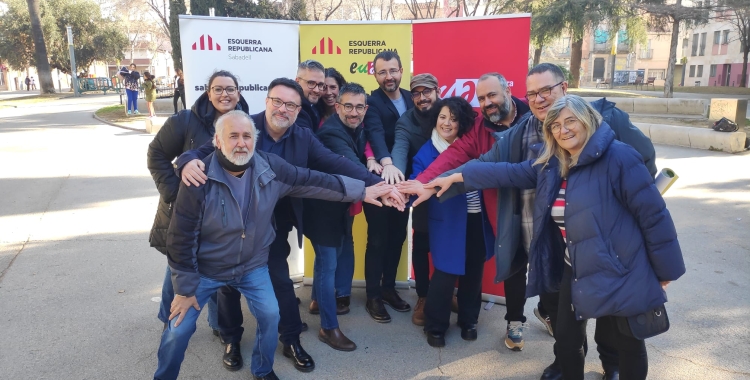 Presentació de la coalició ERC-EUiA a la plaça de les Dones del Tèxtil | Pau Duran