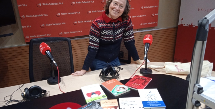 Cecilia Picún a l'estudi 1 de Ràdio Sabadell 