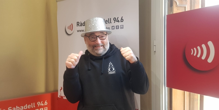 Joan Carles Cusidó a l'estudi de Ràdio Sabadell