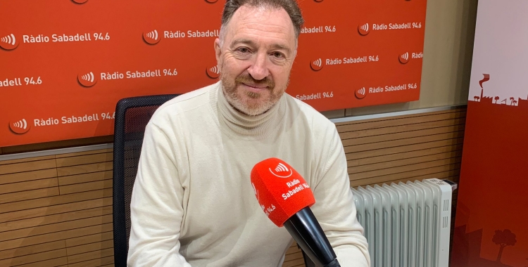 Manel Luján, als estudis de Ràdio Sabadell
