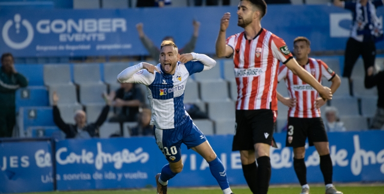 Herrera celebra l'únic gol de la represa | Roger Benet