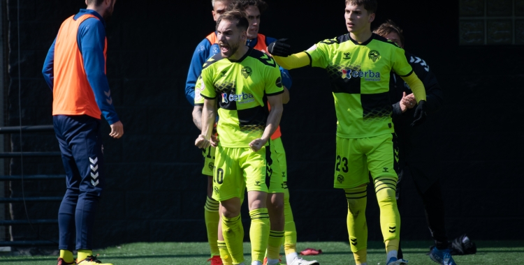 Cristian Herrera celebra el seu gol | Roger Benet