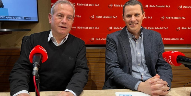 Xavier Cabanillas i Antoni Serra avui a Ràdio Sabadell | Mireia Sans
