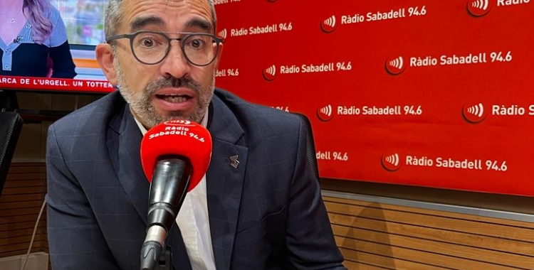 Gabriel Fernández avui als estudis de Ràdio Sabadell | Mireia Sans