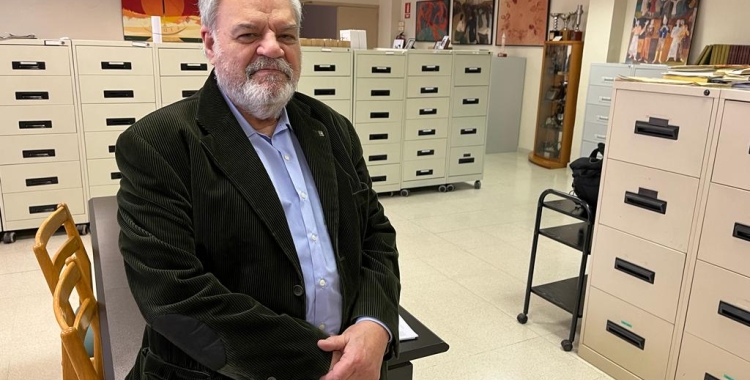 Josep Maria Serracant a l'arxiu 