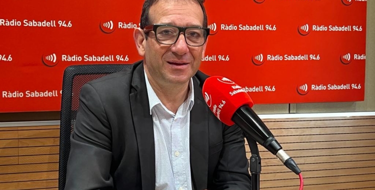 Francesc Luque, als estudis de Ràdio Sabadell