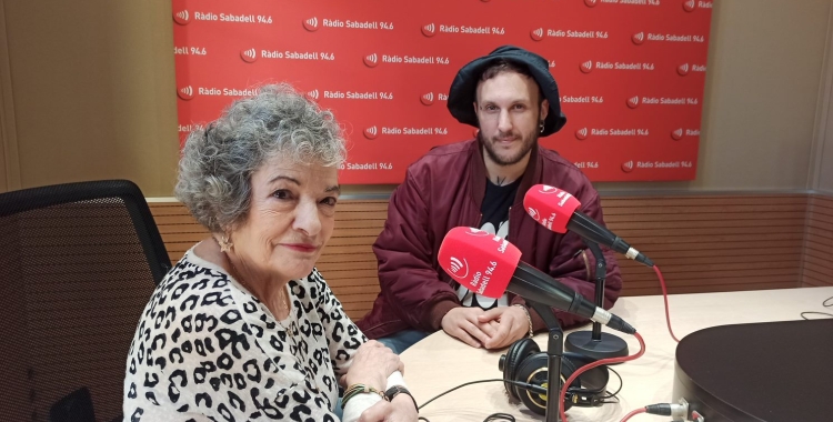 Roberto Piqueras i Montse Costa a l'estudi 1 de Ràdio Sabadell 
