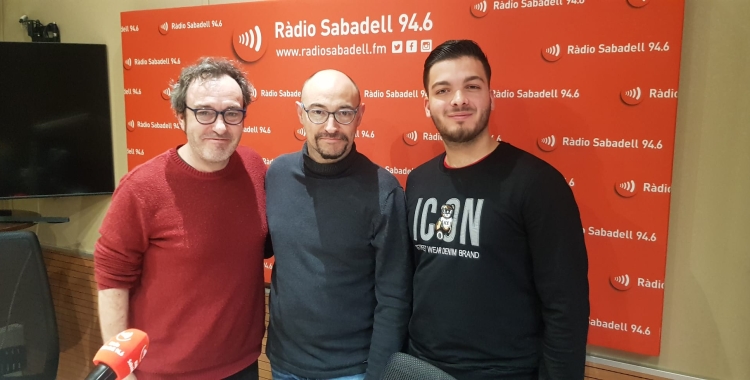 Director Joan Morera, el professor Jeroni Pagan i l'alumne Manuel Santiago