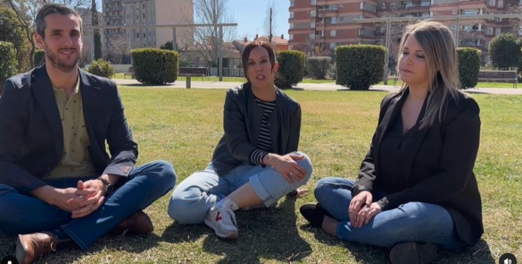 Víctor Motos, Marta Farrés i Laura Pineda fent l'anuncia de la seva incoporació | Cedida