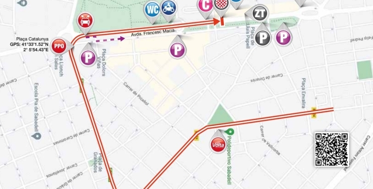 El recorregut de la Volta a Sabadell 