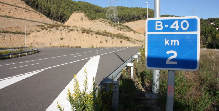 Un tram de la B-40 en construcció | Societat Catalana d'Ordenació del Territori