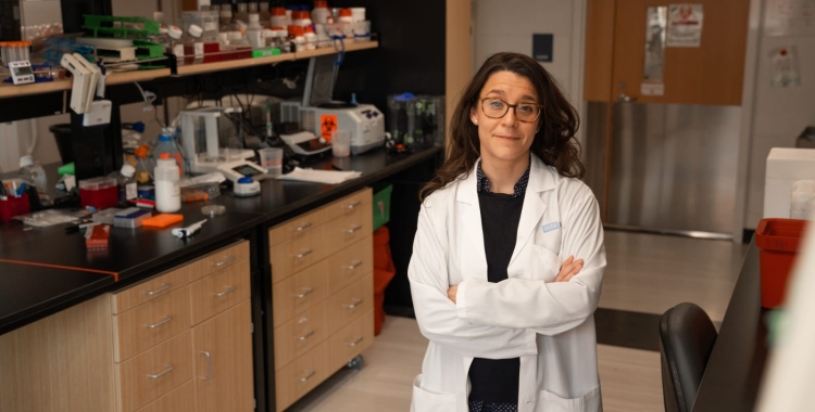 Cristina Puig-Saus, al seu laboratori/ Cedida