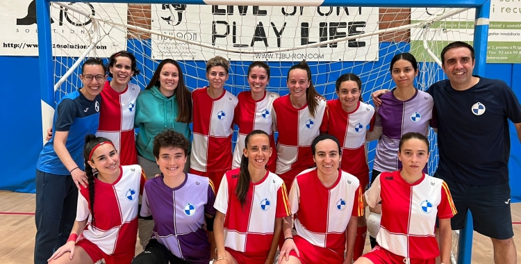 L'equip del F.S. Sabadell Femení durant el partit del cap de setmana 
