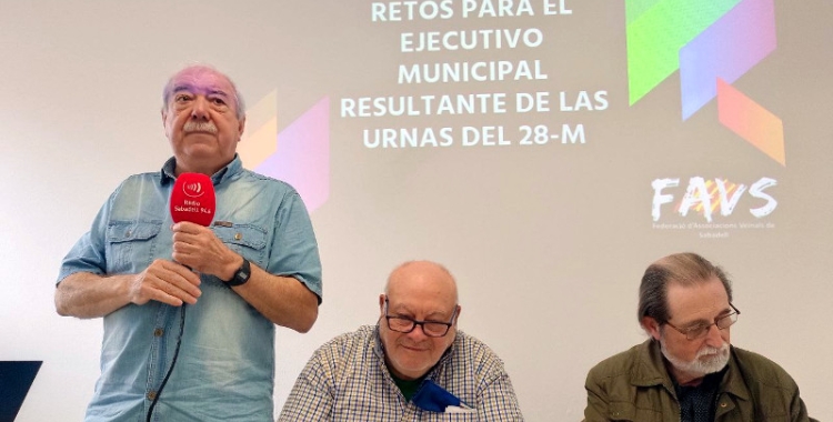 Manuel Navas, Antonio Recio i Jordi Torguet, durant la presentació de les propostes/ Karen Madrid