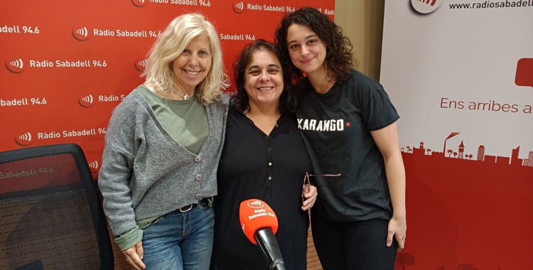 Teresa Coret, Engracia Espinosa i Rosa Llonch a l'estudi 1  