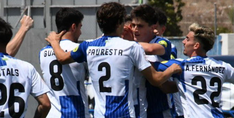 Celebració del gol a l'Antonio Solana | CES