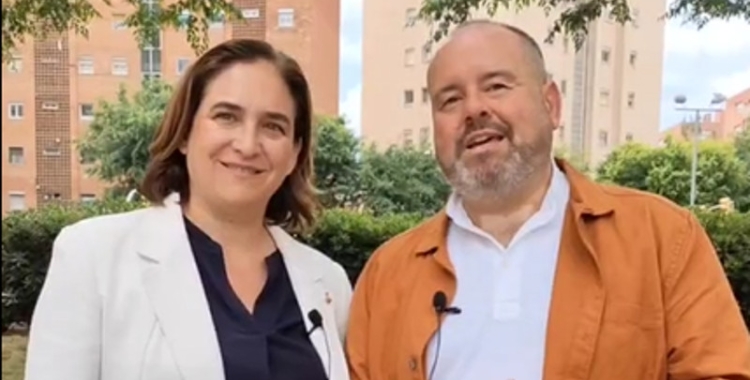 Ada Colau i Joan Mena/ Sabadell en Comú Podem