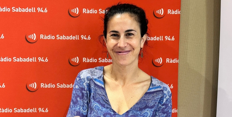 Maria Luisa Machado, als estudis de Ràdio Sabadell