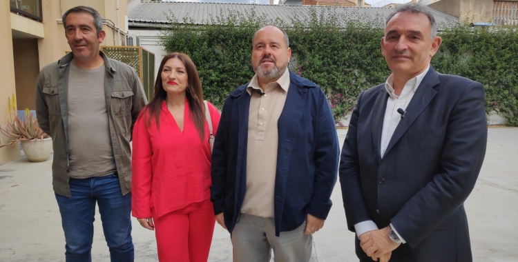 Iván Ramos, Rosa Morales, Joan Mena i Enrique Santiago a l'acte del Casal Pere Quart | Serveis Informatius